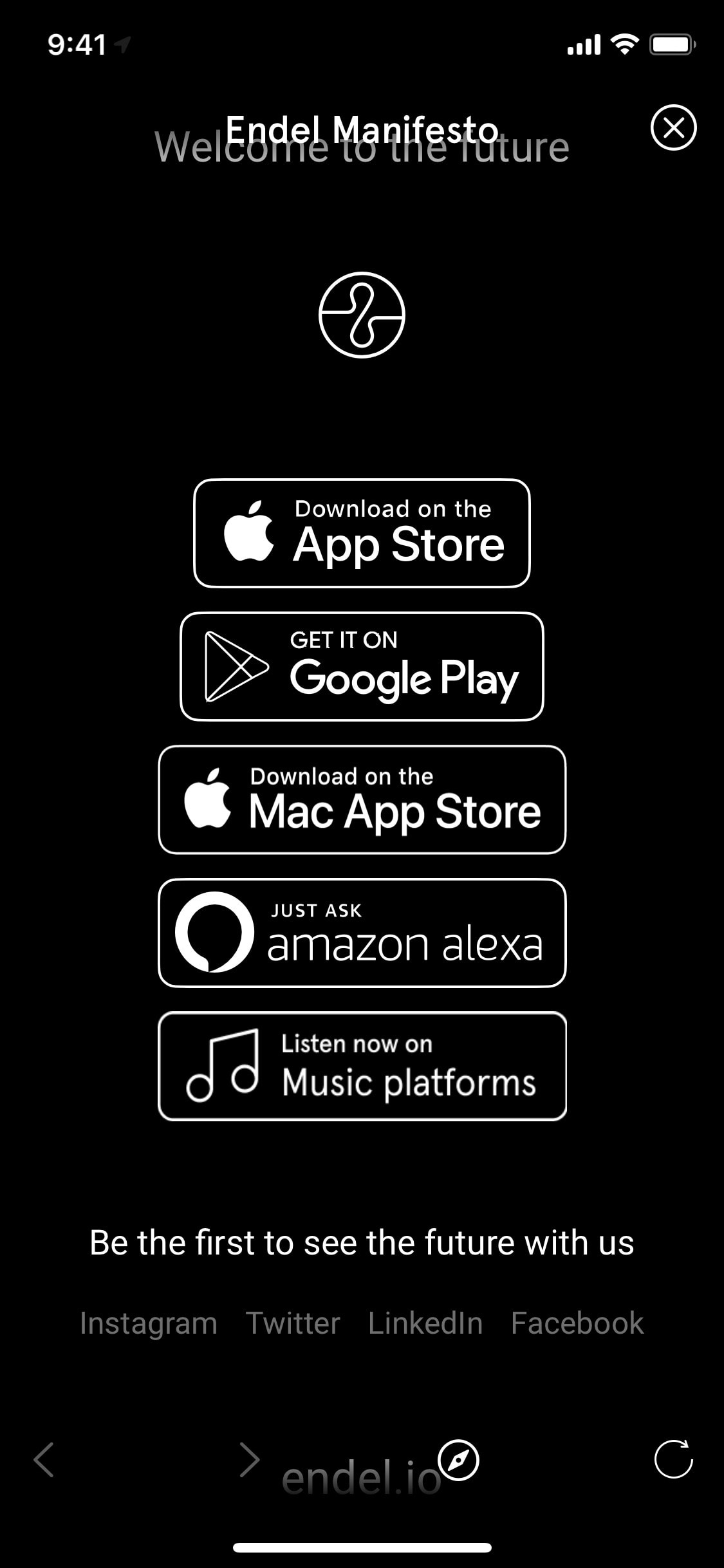 Endel - Interface Details