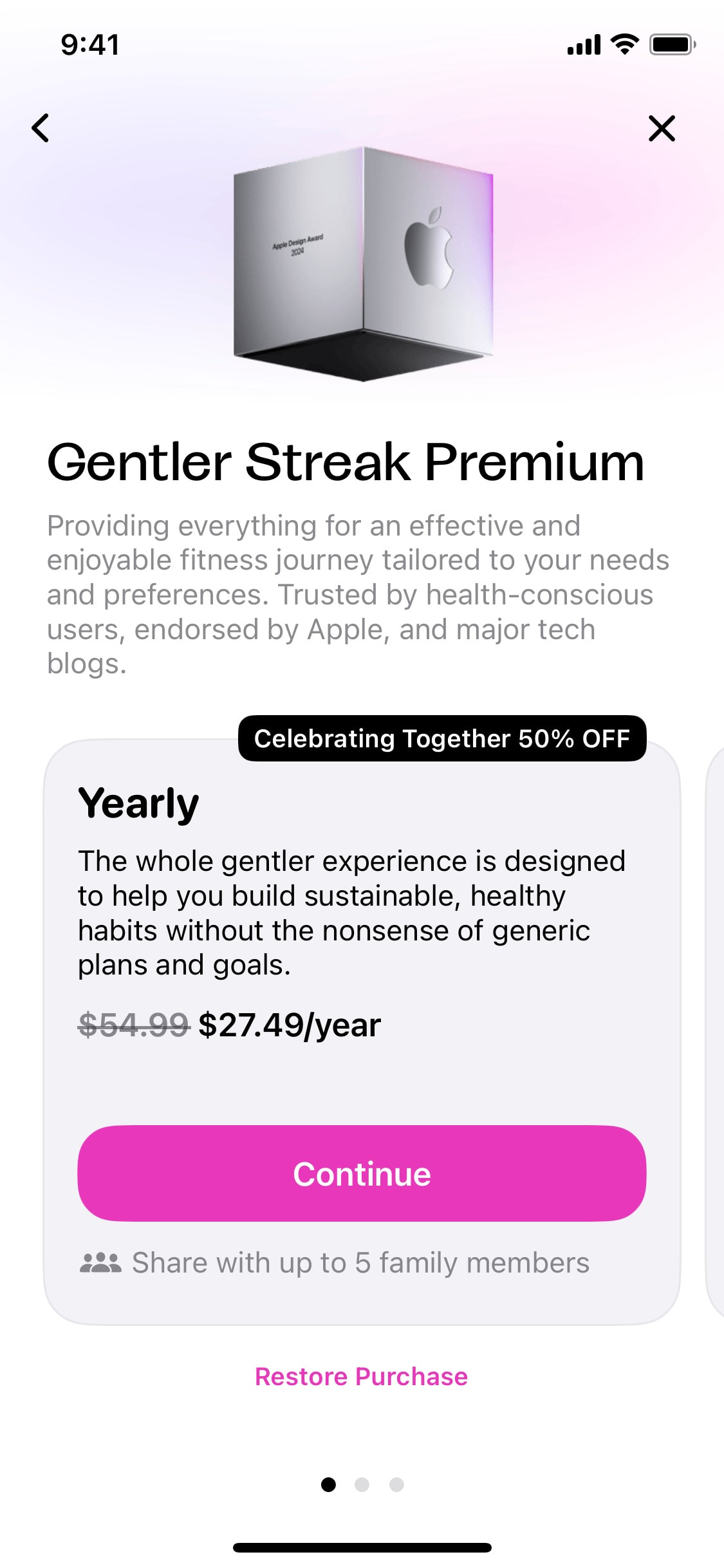 Gentler Streak - Paywall & Subscription