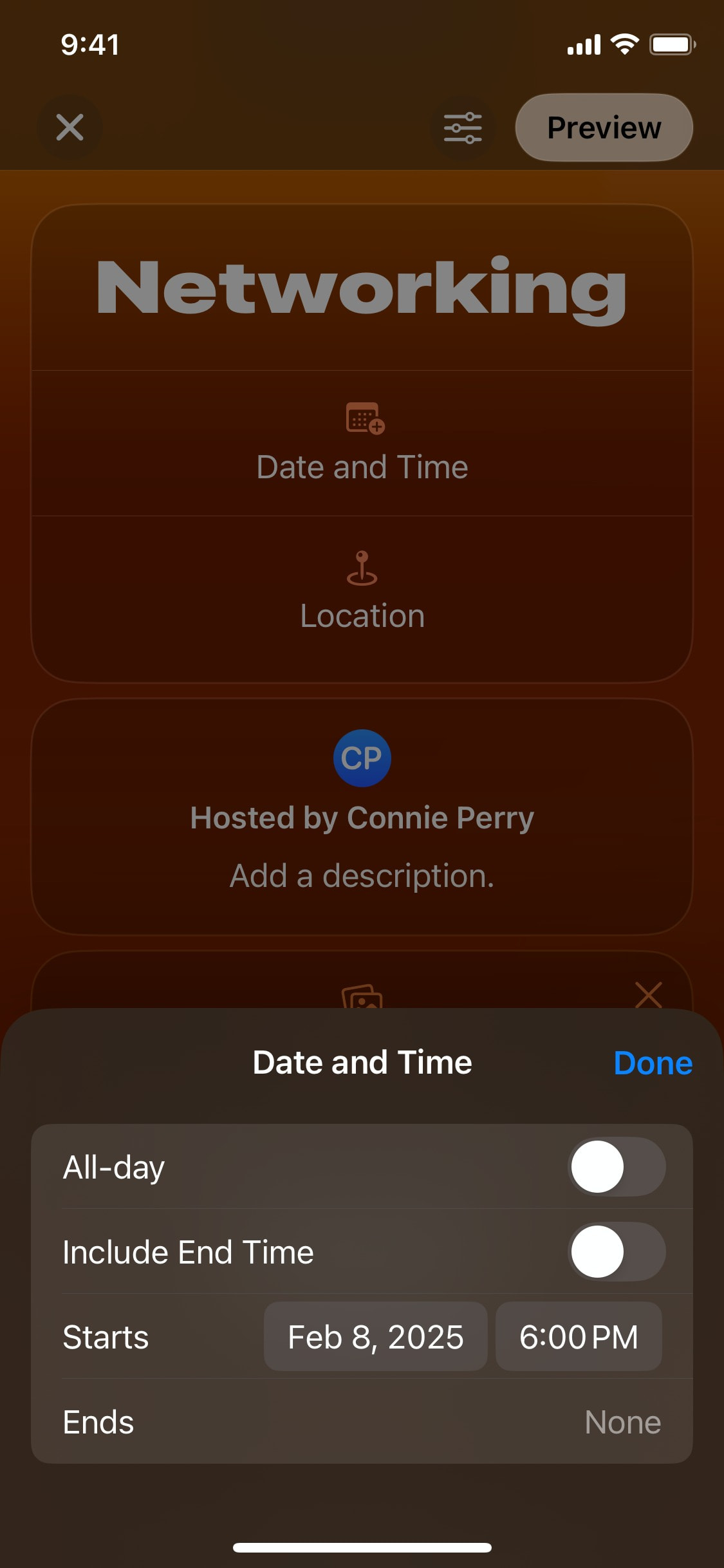 Apple Invites - Interface Details
