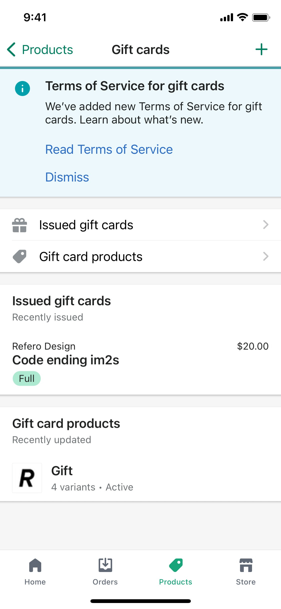 Shopify - Interface Details