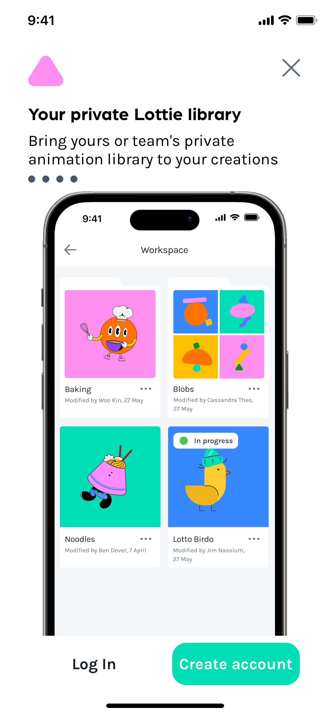 LottieFiles - Welcome Screen Walkthrough