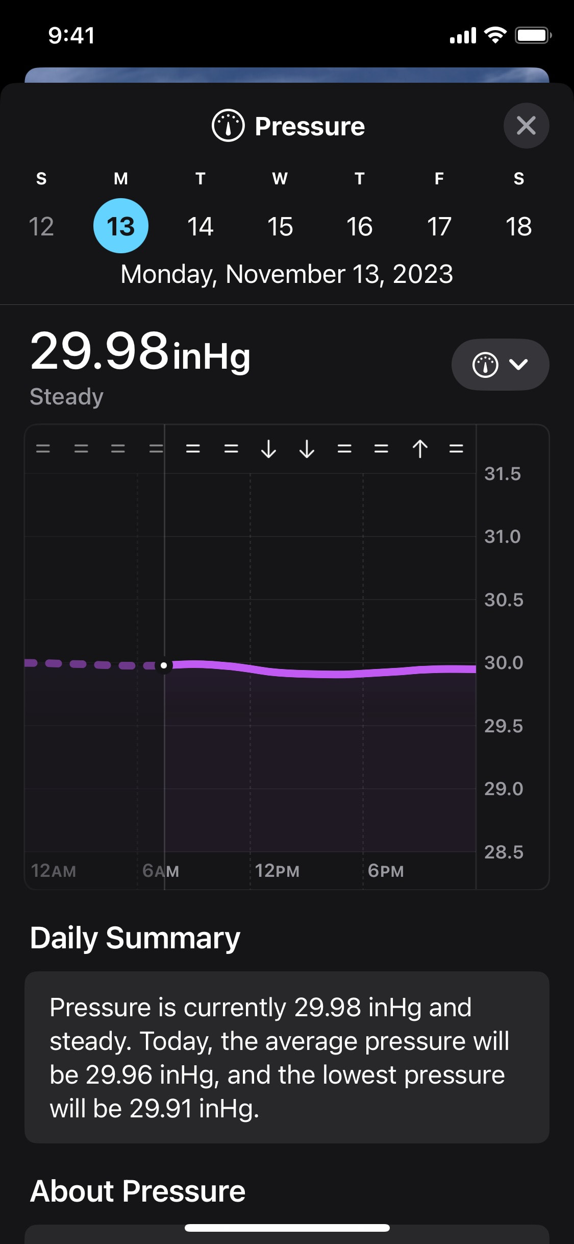 Apple Weather - Dashboard