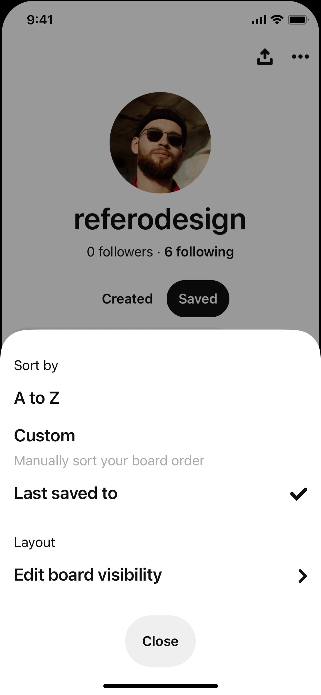 Pinterest - Interface Details