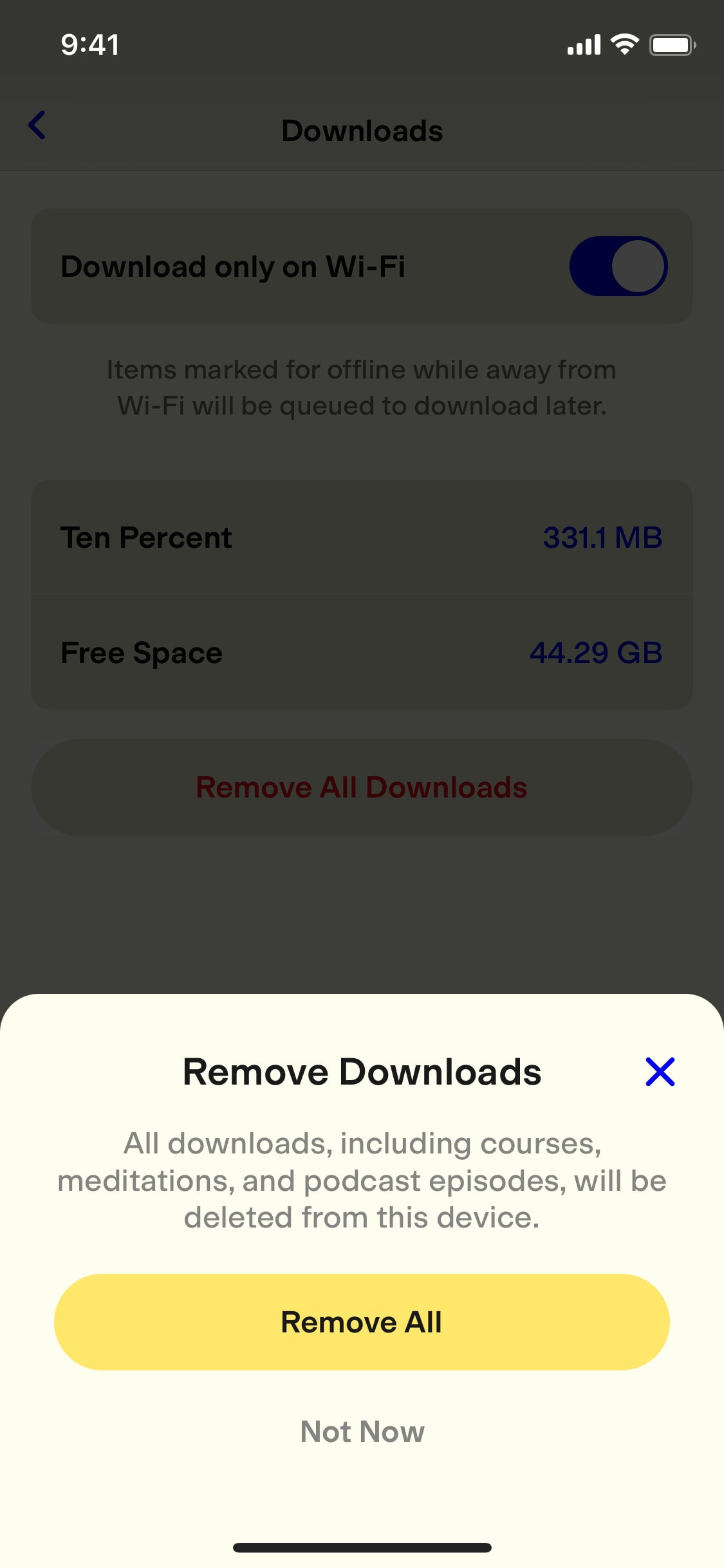 Ten Percent Happier - Interface Details