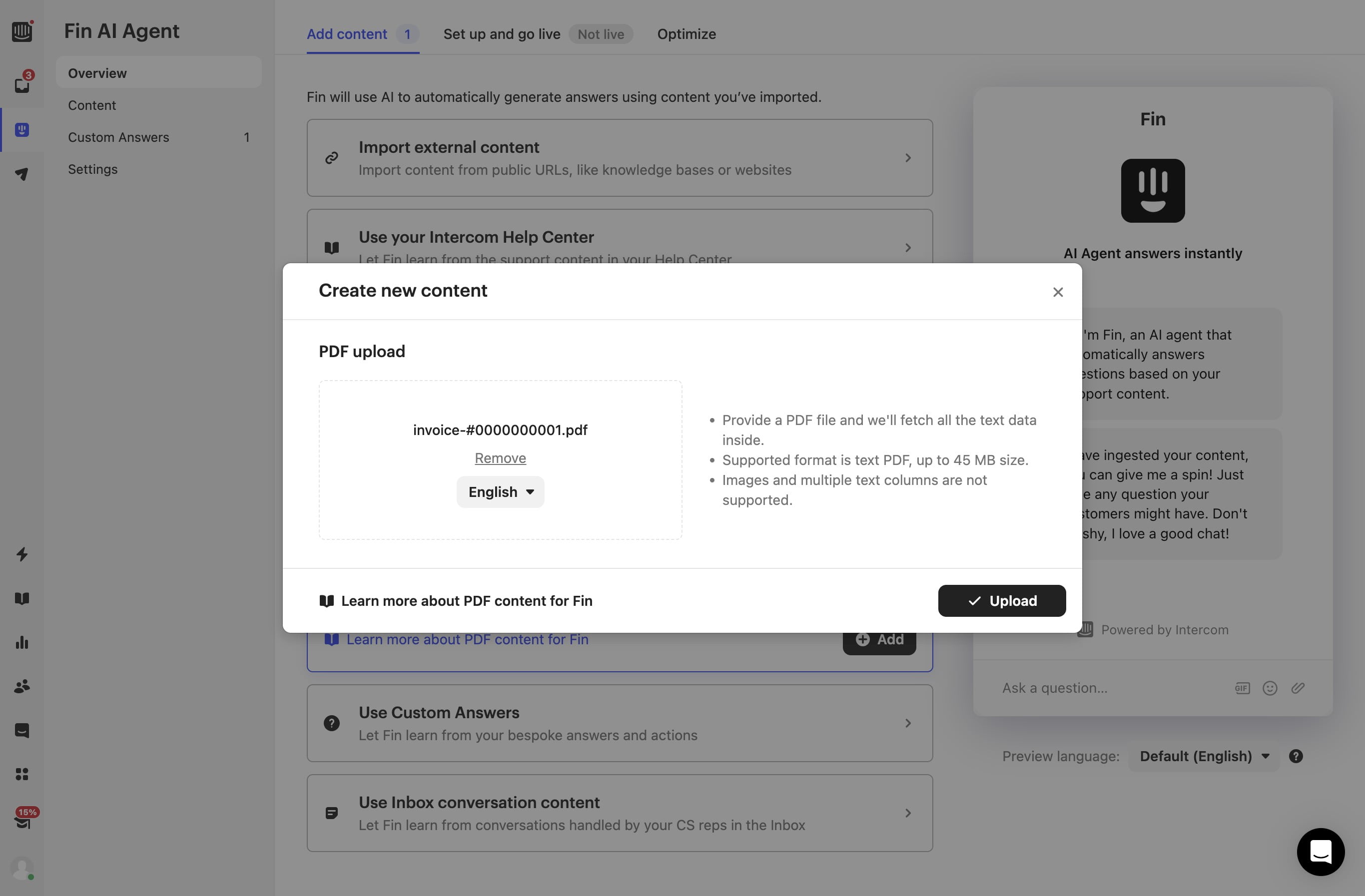 Intercom - Interface Details