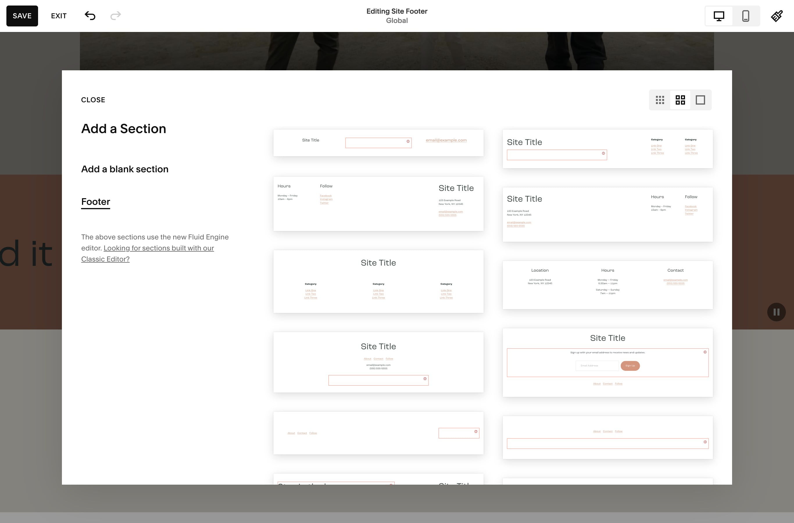 Squarespace - Interface Details