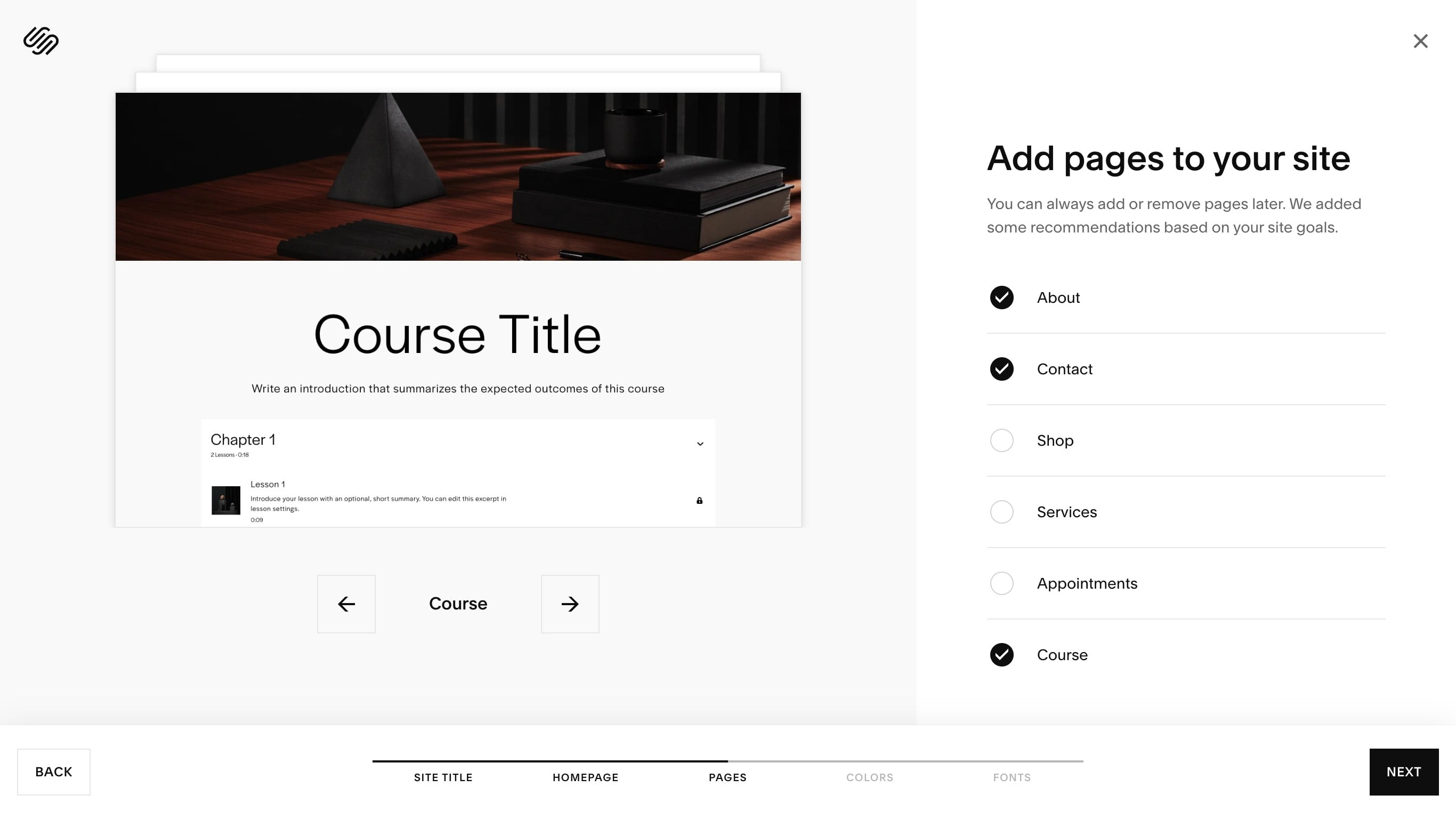 Squarespace - Interface Details